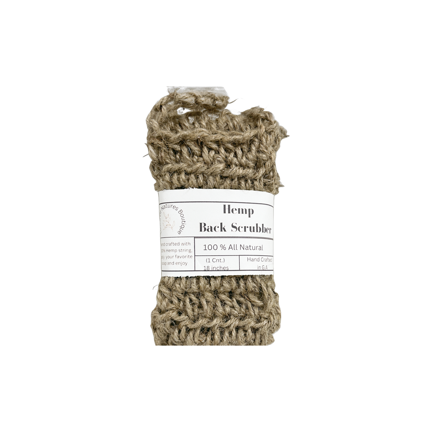 Hand Crocheted Hemp Back Scrubber