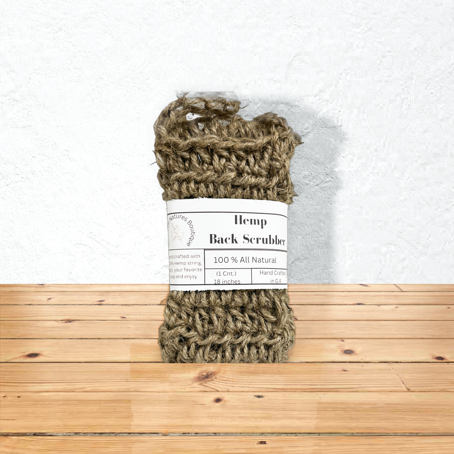 Hand Crocheted Hemp Back Scrubber